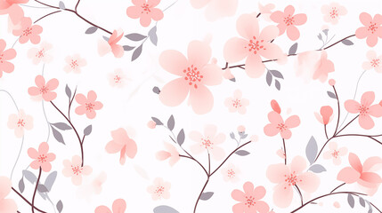 Illustration from a combination of flowers for the background.