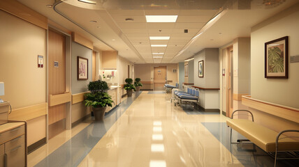 Capture the efficient layout of a hospital rehabilitation center 