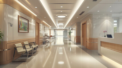 Obraz premium Capture the efficient layout of a hospital rehabilitation center 