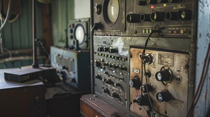 Fototapeta premium Close-up of the radio room