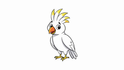 cartoon parrot on white background