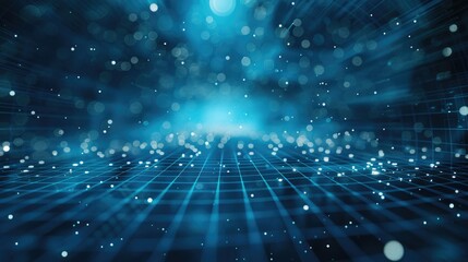 Futuristic urban skyline with bright  colorful lights and tall structures. Premium background for the latest technology needs