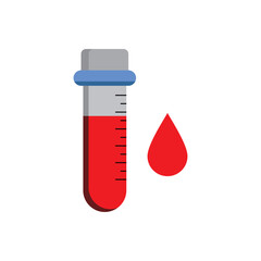 blood sample icon design. medical test in laboratory.