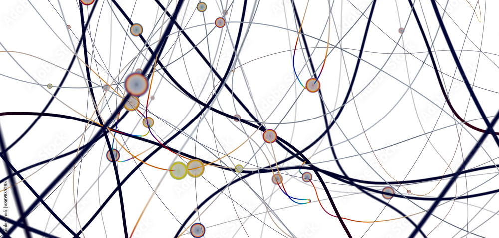Poster Global network background. Connecting triangles. Globe of the earth. abstract planet in space. 3d rendering