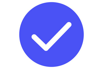 Blue white png file check mark button