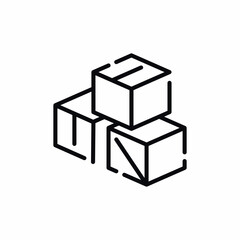 parcel delivery package shipping icon