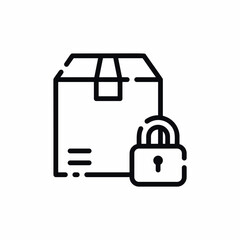 delivery package lock safety icon