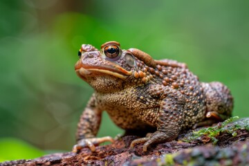 Fototapeta premium Common Toad, Macro,Left side view