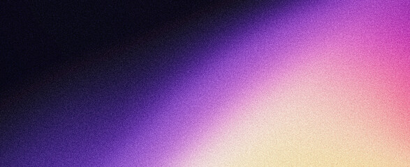 Glowing abstract grainy gradient background, purple blue pink white black noisy texture color shape banner poster cover header backdrop design