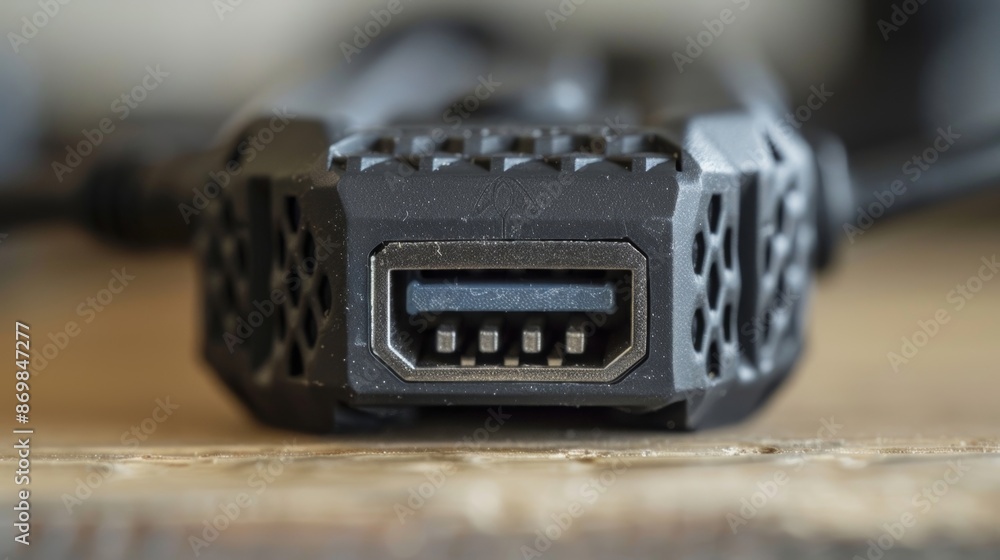 Poster a topdown view of a compact adapter revealing its rubberized bottom with antislip grips and a usb po