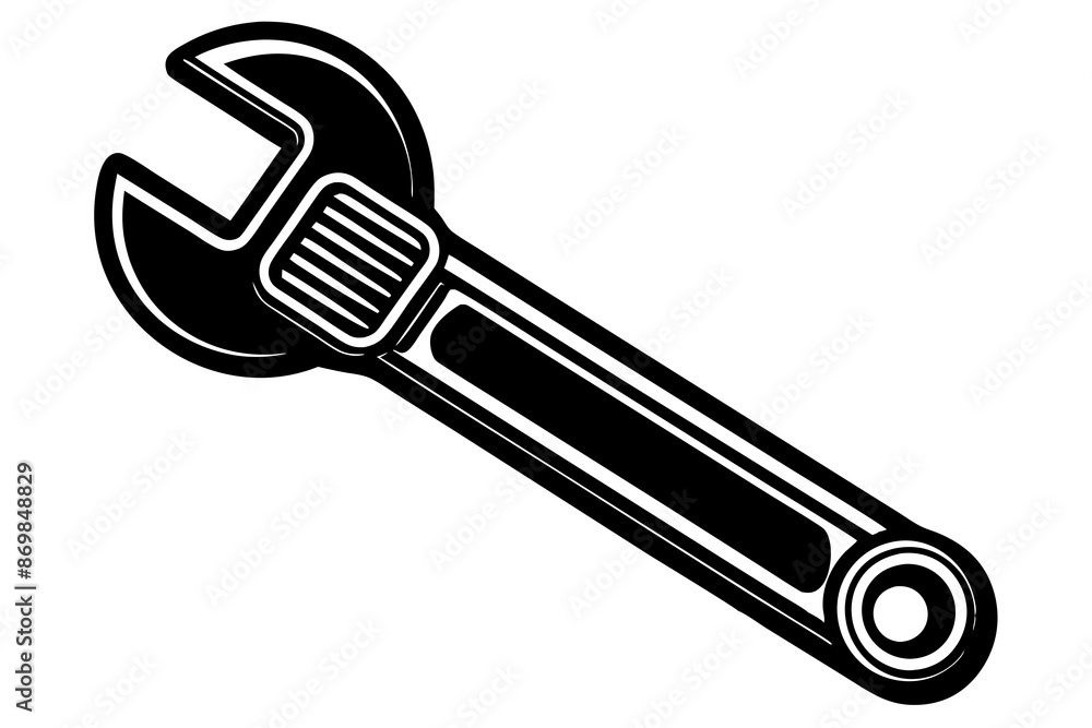 Wall mural Adjustable wrench cartoon vector and illustration