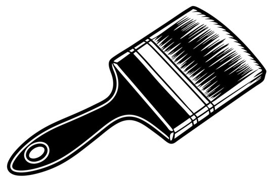 recommend clip art: Paint brush icon monochrome silhouette 