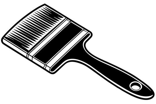 recommend clip art: Paint brush icon monochrome silhouette 