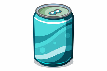 A generic metal soda can with painted