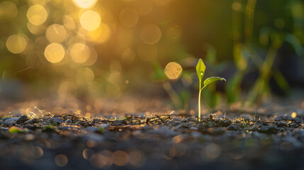 a seed that germinates bokeh