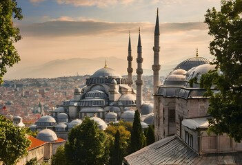 Naklejka premium A view of the Suleymaniye Mosque in Istanbul