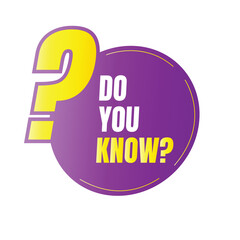 Do you know infographic learning design, Did you know fun fact education illustration, Do you know informative template design with copy space