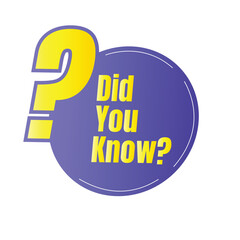 Did you know fun fact question icon illustration design, Have you heard yet sign illustration template, Do you know explanation and education sign