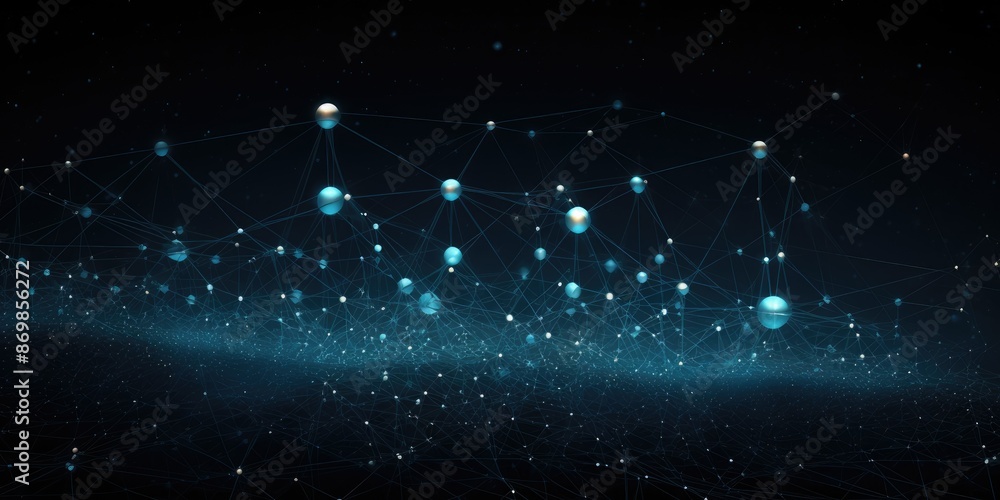 Wall mural very fine and intricate network represented by line and dots