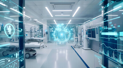 Advanced digital twin technology in a modern medical facility design