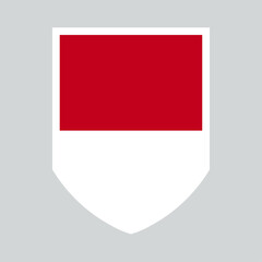 Monaco Flag Shield Shape Frame