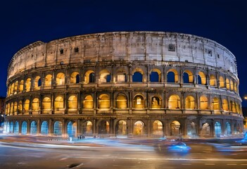 Fototapeta premium A view of the colosseum in Rome