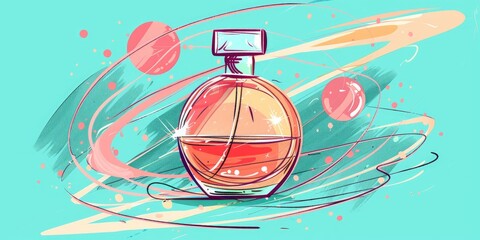 Playful Perfume Bottle with Swirling Design