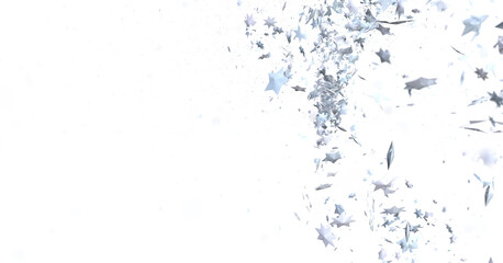 Falling Christmas Star Show: Mesmeric 3D Illustration Depicting Falling Holiday Stargazing Spectacle