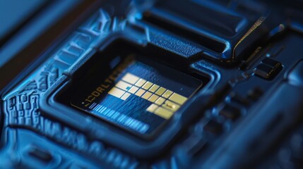 A detailed shot of a digital picture frames hidden memory card slot allowing for easy transfer and storage of hundreds of photos.