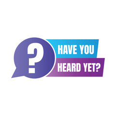 Art & IllustrationHave you heard yet questionnaire vector design, Do you know fun fact label design template, Did you know question mark illustration design