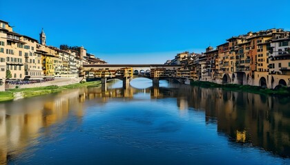 Obraz premium A view of the Ponte Vecchio in Florence in Italy