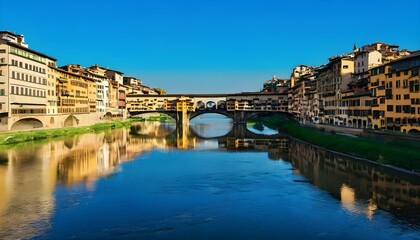 Obraz premium A view of the Ponte Vecchio in Florence in Italy