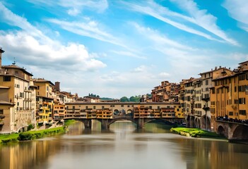Fototapeta premium A view of the Ponte Vecchio in Florence in Italy