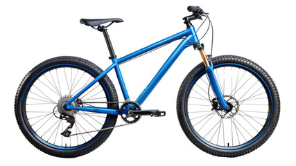 Obraz premium Blue mountain bike for off-road cycling isolated on transparent background
