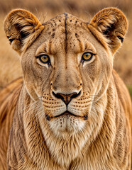 Lioness portrait - Generative AI