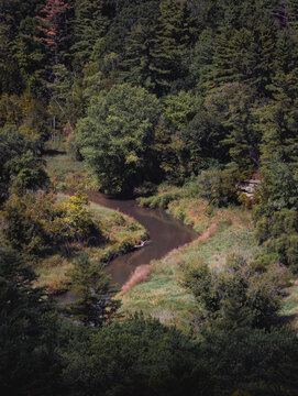 View of the Kickapoo River from Wildcat Mountain State Park Wisconsin