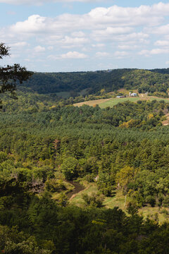 View of the Kickapoo River from Wildcat Mountain State Park Wisconsin