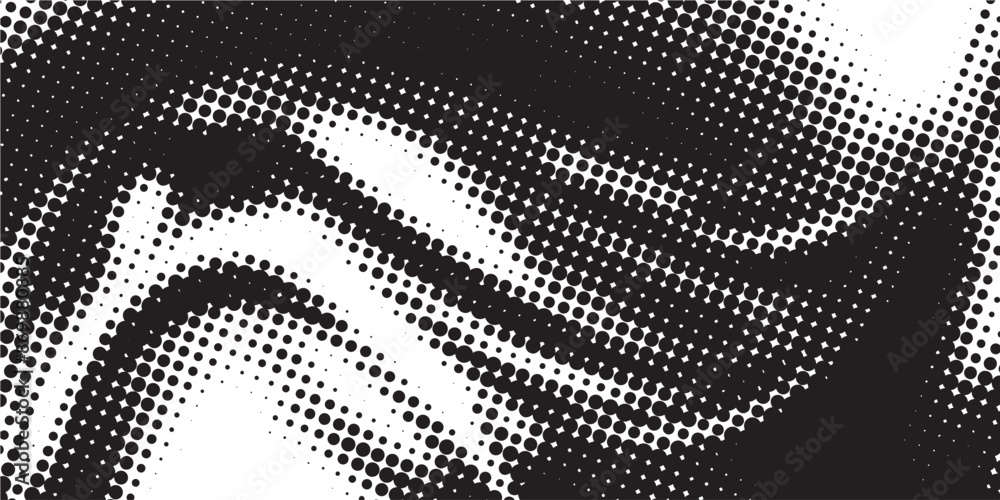 Aufkleber dot white black wave technology texture background. abstract big data digital concept. 3d rendering.