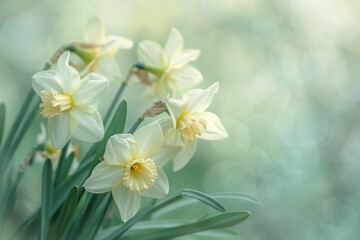 Fototapeta premium Beautiful spring daffodil closeup.