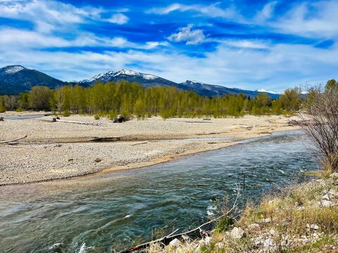 Spring on the Bitterroot River in Hamilton Montana.