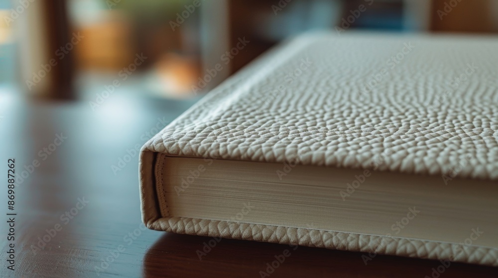 Poster the cover of the notebook features a modern and minimalist design with a subtle embossed pattern giv