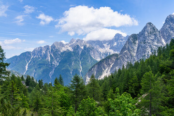 Fototapeta premium Passo della Moistrocca, Vrsic, Slovenia