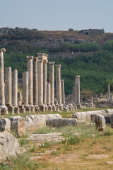 Fototapeta premium The Ancient City of Perge in Antalya on a sunny day