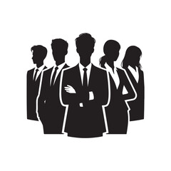 A Group of Business People Male and Female in Many Age on Flat Style Minimal Illustration Set of Vector