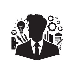 A Group of Business People Male and Female in Many Age on Flat Style Minimal Illustration Set of Vector