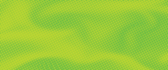 Dots halftone green color pattern gradient texture with technology digital background. Dots pop art comics with nature graphic design