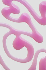 Cosmetic lip gloss or oil swatch artistic line background