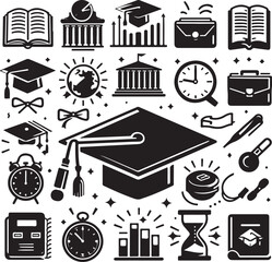 education icons set vector illustration  