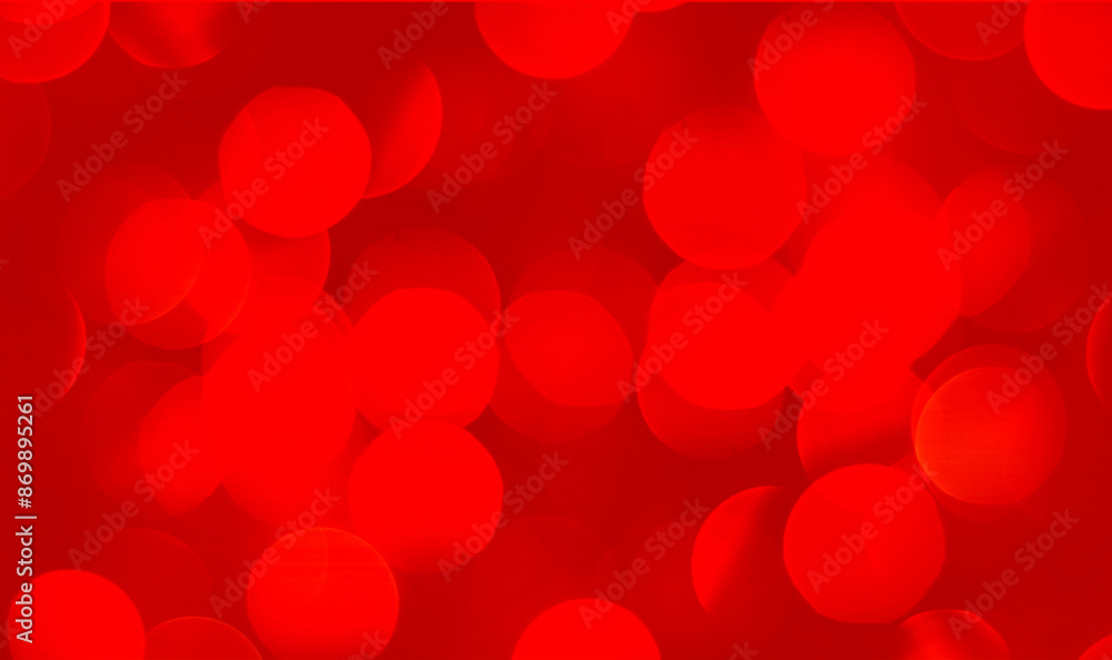 Wall mural Red bokeh background for Banner, Poster, celebration, event and various design works - Wall murals