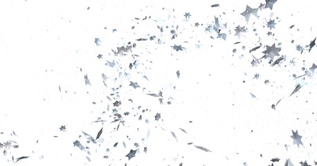 Falling Holiday Astral Radiance: Magnificent 3D Illustration of Descending Stellar Illumination for Christmas